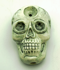 Wacky Bowlz Ceramic Skull Pipe